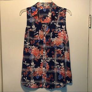 Express Sleeveless Button Up